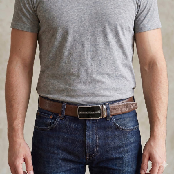 Mens Genuine Leather Belt | 2 in 1 Reversible (Brown & Black) (1 Pc.) - SIGNORA-ROYVIC