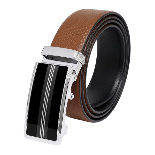 Mens Genuine Leather Belt | 2 in 1 Reversible (Brown & Black) (1 Pc.) - SIGNORA - TREVION