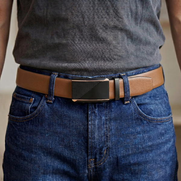 Mens Genuine Leather Belt | 2 in 1 Reversible (Brown & Black) (1 Pc.) - SIGNORA -TRION