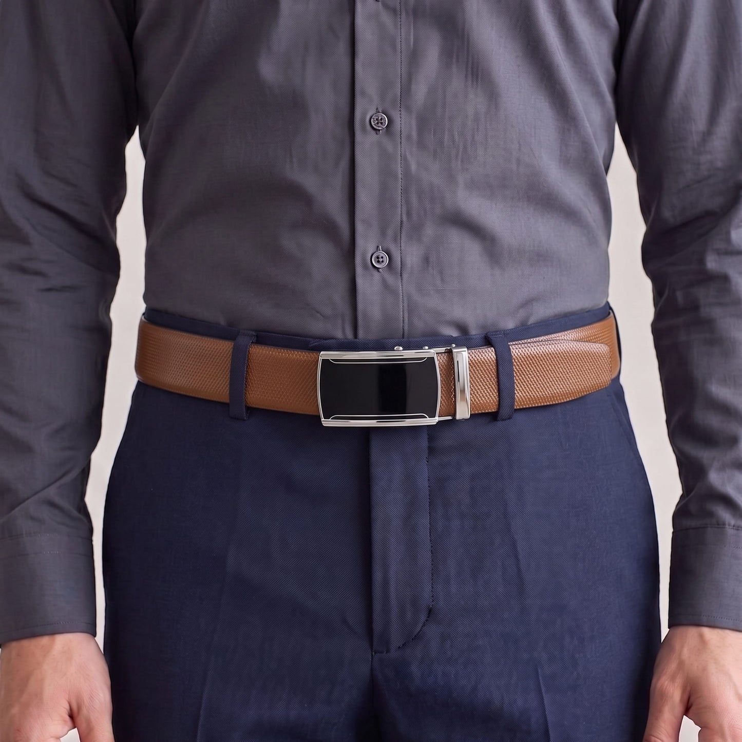 THE MEN THING Leather Belts Mens Genuine Leather Belt | 2 in 1 Reversible (Brown & Black) (1 Pc.) - SIGNORA - VELMIR
