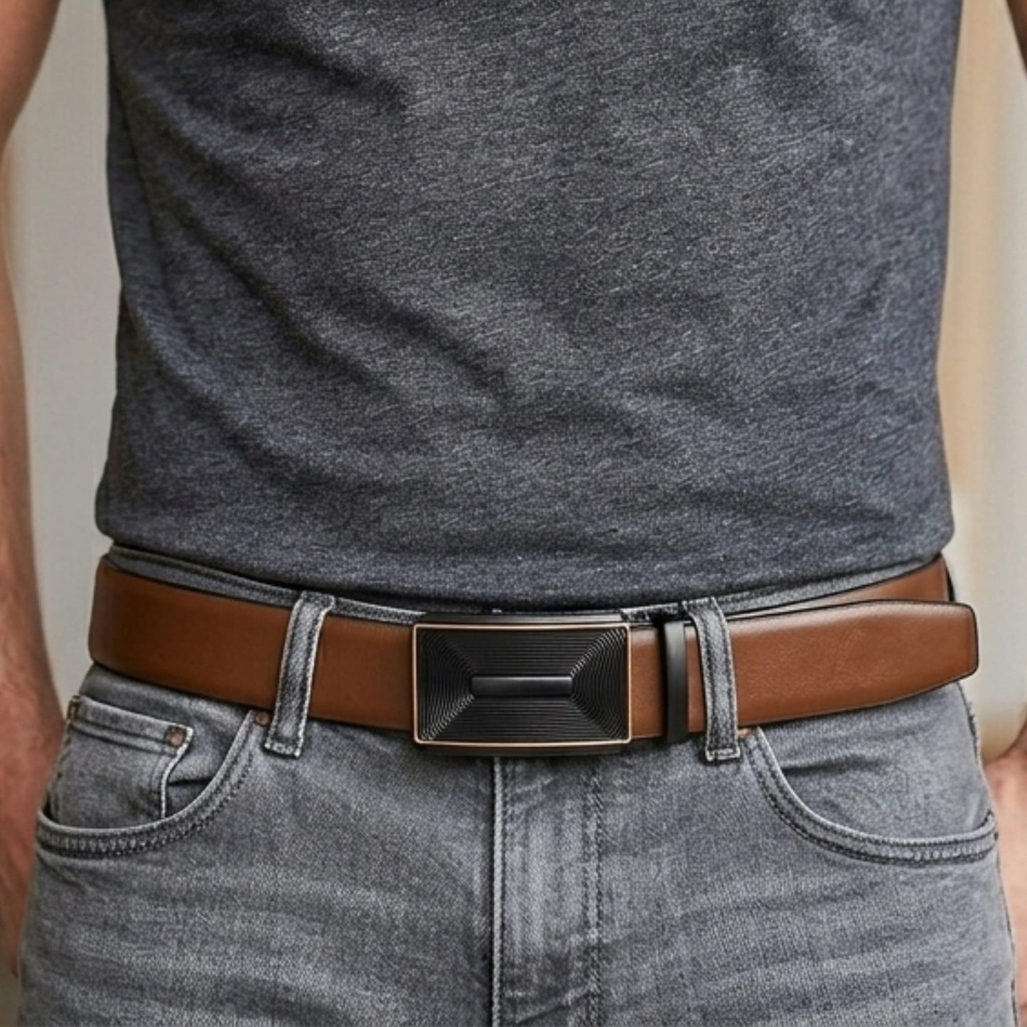 THE MEN THING Leather Belts Mens Genuine Leather Belt | 2 in 1 Reversible (Brown & Black) (1 Pc.) - VELARO