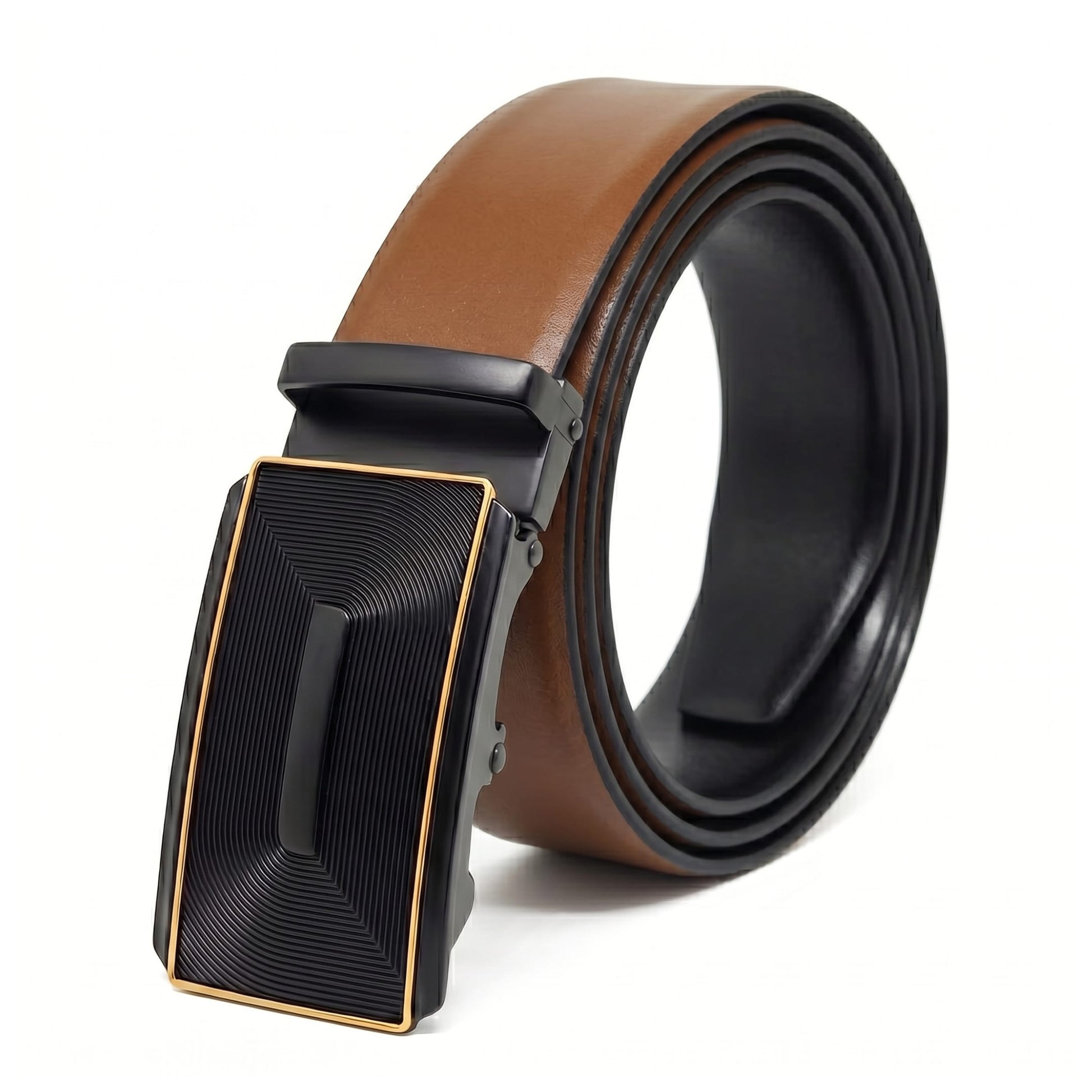 THE MEN THING Leather Belts Mens Genuine Leather Belt | 2 in 1 Reversible (Brown & Black) (1 Pc.) - VELARO