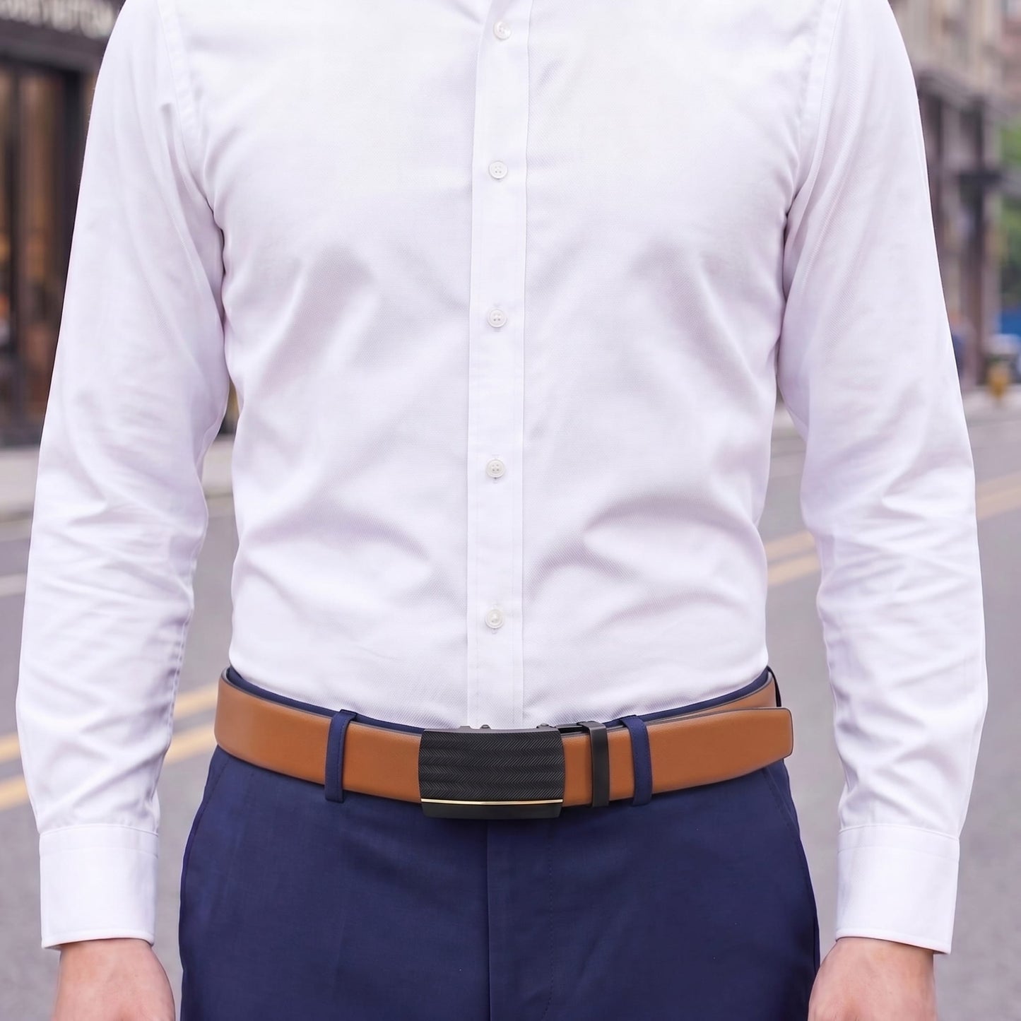 THE MEN THING Leather Belts Mens Genuine Leather Belt | 2 in 1 Reversible (Brown & Black) (1 Pc.) - VELARO