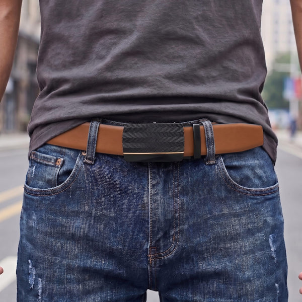 Mens Genuine Leather Belt | 2 in 1 Reversible (Brown & Black) (1 Pc.) - VELARO