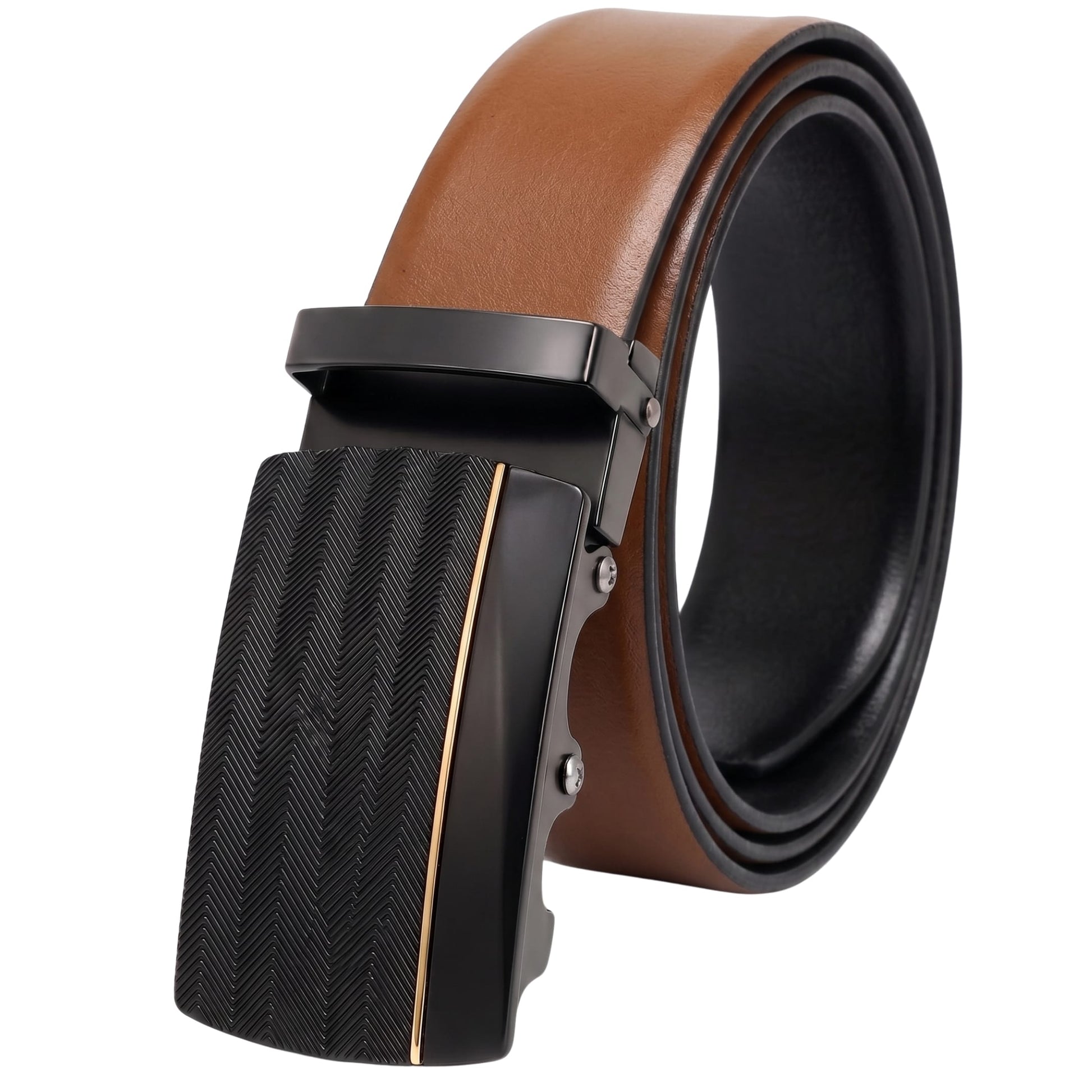 THE MEN THING Leather Belts Mens Genuine Leather Belt | 2 in 1 Reversible (Brown & Black) (1 Pc.) - VELARO