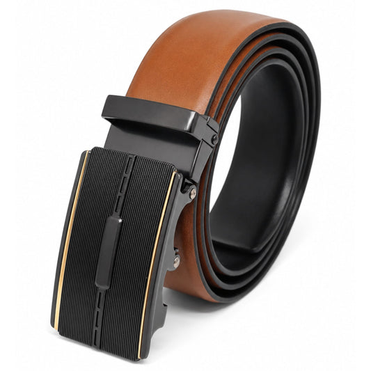 THE MEN THING Leather Belts Mens Genuine Leather Belt | 2 in 1 Reversible (Brown & Black) (1 Pc.) - VELARO