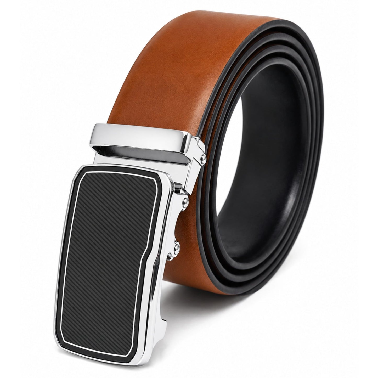 THE MEN THING Leather Belts Mens Genuine Leather Belt | 2 in 1 Reversible (Brown & Black) (1 Pc.) - VELARO