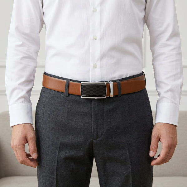 Mens Genuine Leather Belt | 2 in 1 Reversible (Brown & Black) (1 Pc.) - VELARO-ARKON