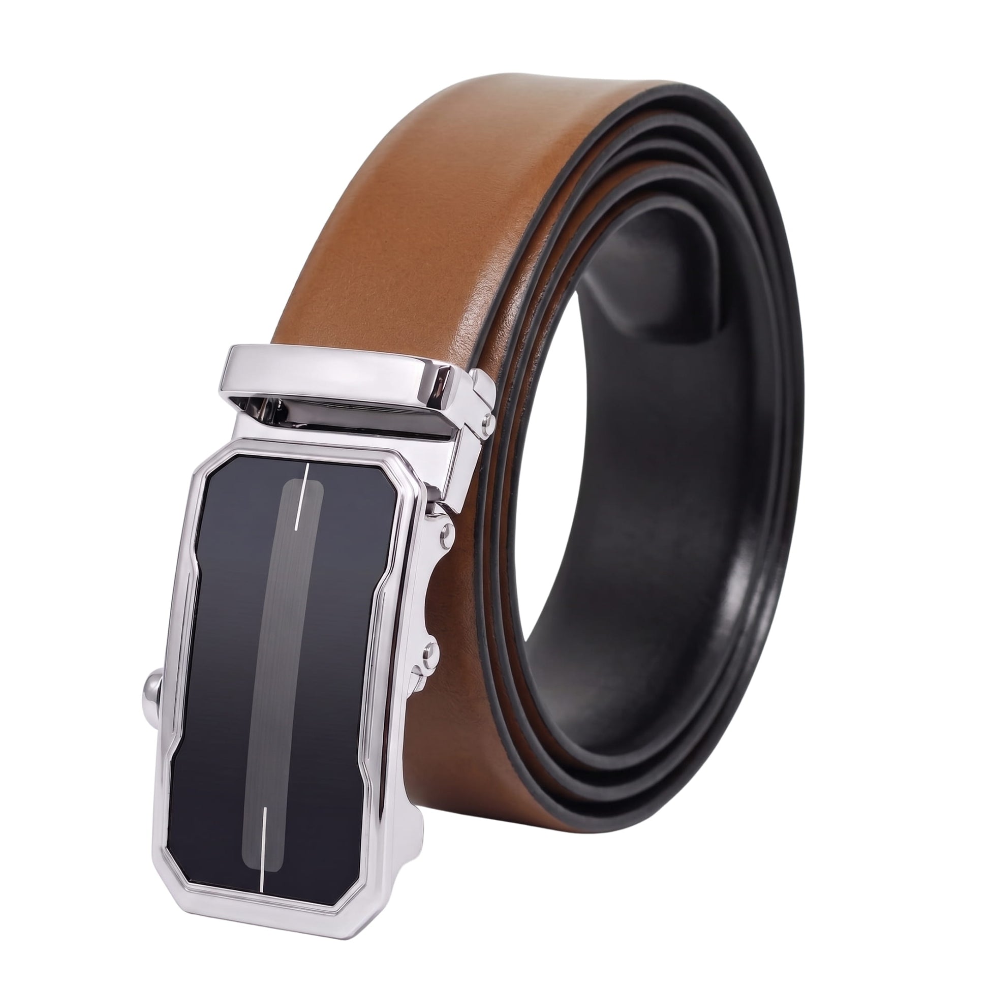 THE MEN THING Leather Belts Mens Genuine Leather Belt | 2 in 1 Reversible (Brown & Black) (1 Pc.) - VELARO -AVENZO