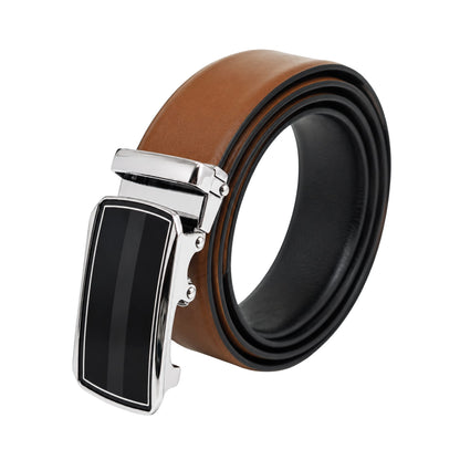 THE MEN THING Leather Belts Mens Genuine Leather Belt | 2 in 1 Reversible (Brown & Black) (1 Pc.) - VELARO - KLYNT