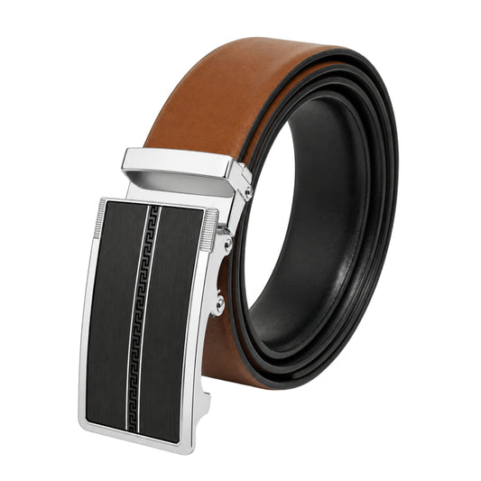 Mens Genuine Leather Belt | 2 in 1 Reversible (Brown & Black) (1 Pc.) - VELARO - KRONIQ — Leather Belts for Men | THE MEN THING