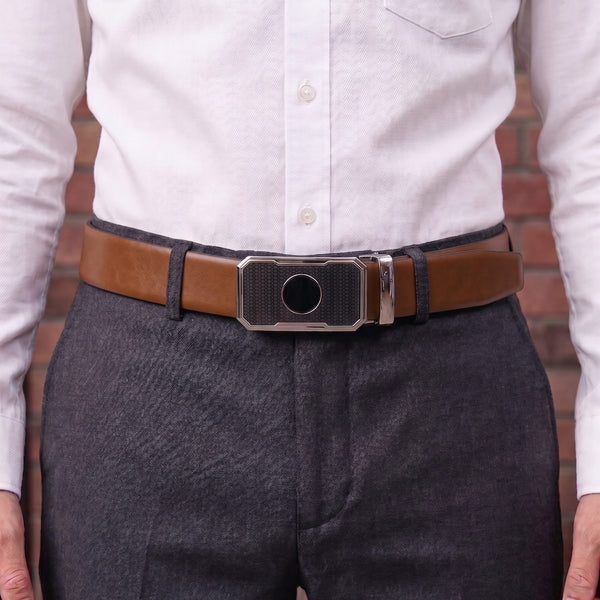 Mens Genuine Leather Belt | 2 in 1 Reversible (Brown & Black) (1 Pc.) - VELARO - MONTREX