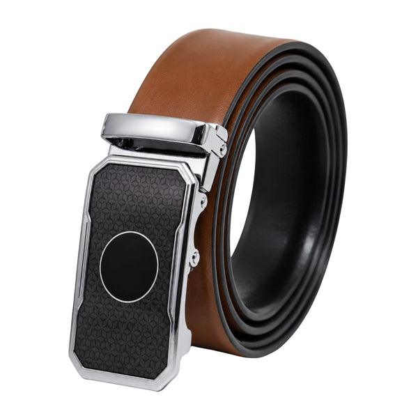 Mens Genuine Leather Belt | 2 in 1 Reversible (Brown & Black) (1 Pc.) - VELARO - MONTREX