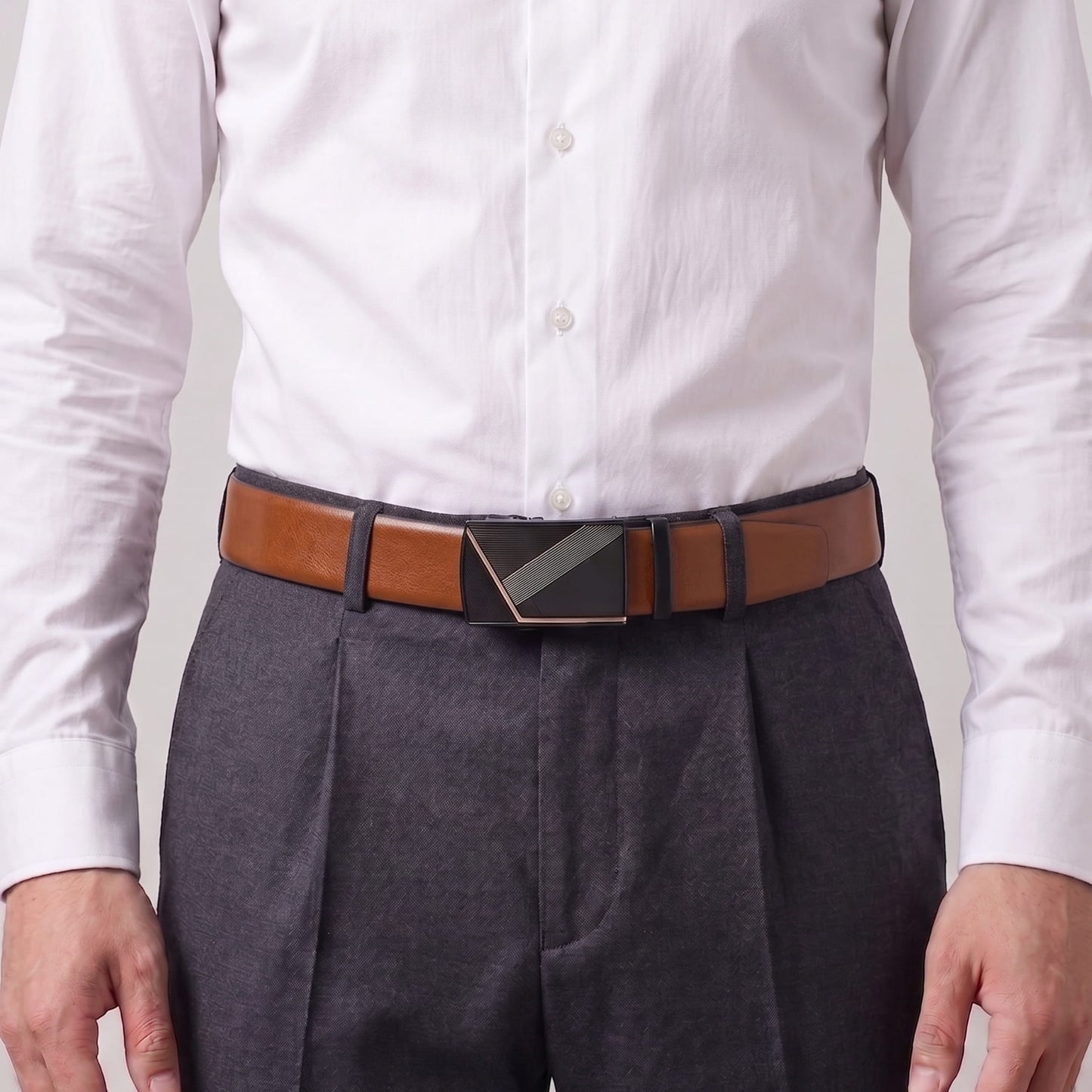 THE MEN THING Leather Belts Mens Genuine Leather Belt | 2 in 1 Reversible (Brown & Black) (1 Pc.) - VELARO - NOCTIS