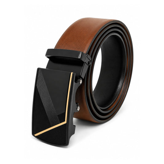 THE MEN THING Leather Belts Mens Genuine Leather Belt | 2 in 1 Reversible (Brown & Black) (1 Pc.) - VELARO - NOCTIS