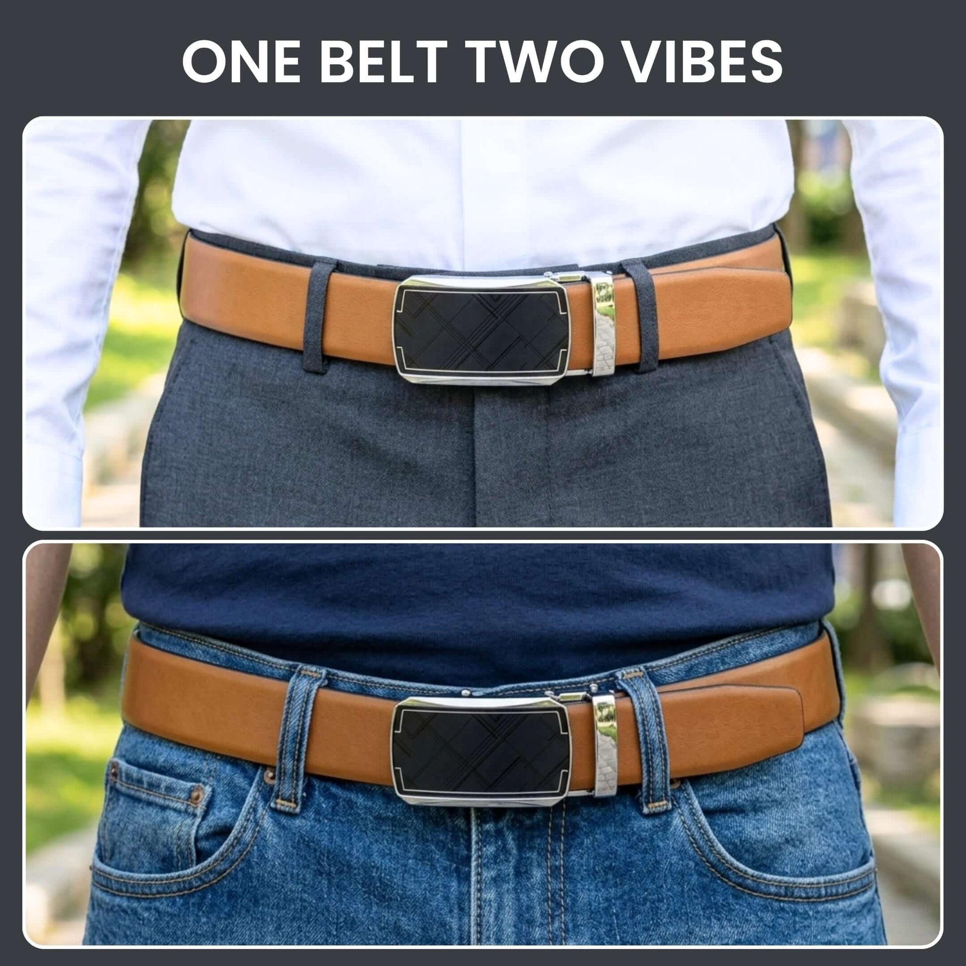 Mens Genuine Leather Belt | 2 in 1 Reversible (Brown & Black) (1 Pc.) - VELARO - ORLUX — Leather Belts for Men | THE MEN THING