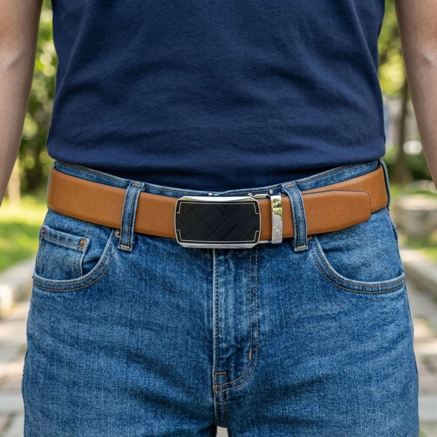 Mens Genuine Leather Belt | 2 in 1 Reversible (Brown & Black) (1 Pc.) - VELARO - ORLUX — Leather Belts for Men | THE MEN THING