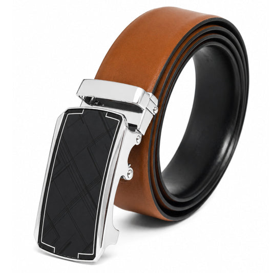 Mens Genuine Leather Belt | 2 in 1 Reversible (Brown & Black) (1 Pc.) - VELARO - ORLUX — Leather Belts for Men | THE MEN THING