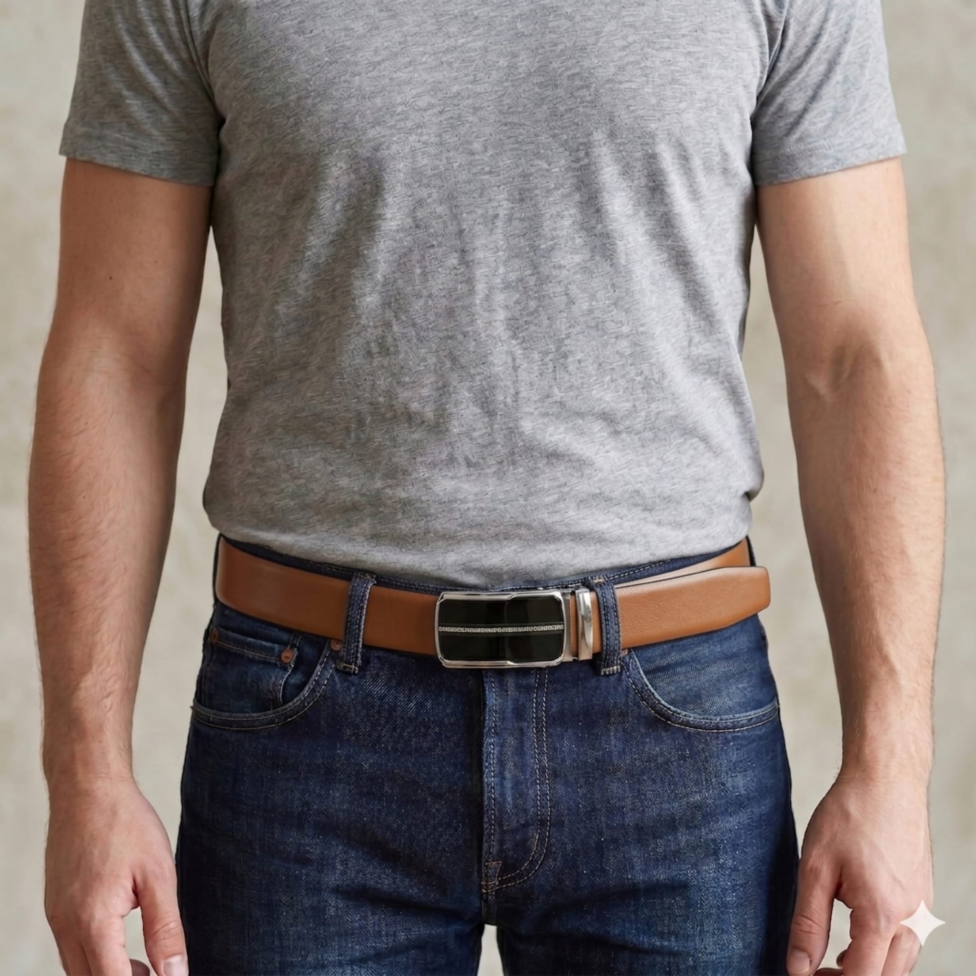 THE MEN THING Leather Belts Mens Genuine Leather Belt | 2 in 1 Reversible (Brown & Black) (1 Pc.) - VELARO-ROYVIC