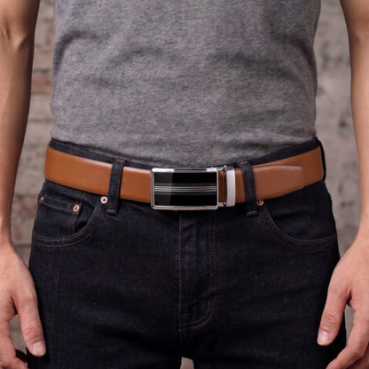 THE MEN THING Leather Belts Mens Genuine Leather Belt | 2 in 1 Reversible (Brown & Black) (1 Pc.) - VELARO - TREVION