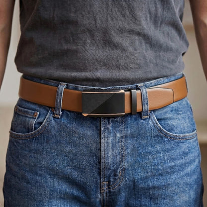 THE MEN THING Leather Belts Mens Genuine Leather Belt | 2 in 1 Reversible (Brown & Black) (1 Pc.) - VELARO -TRION