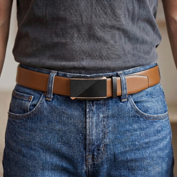 Mens Genuine Leather Belt | 2 in 1 Reversible (Brown & Black) (1 Pc.) - VELARO -TRION