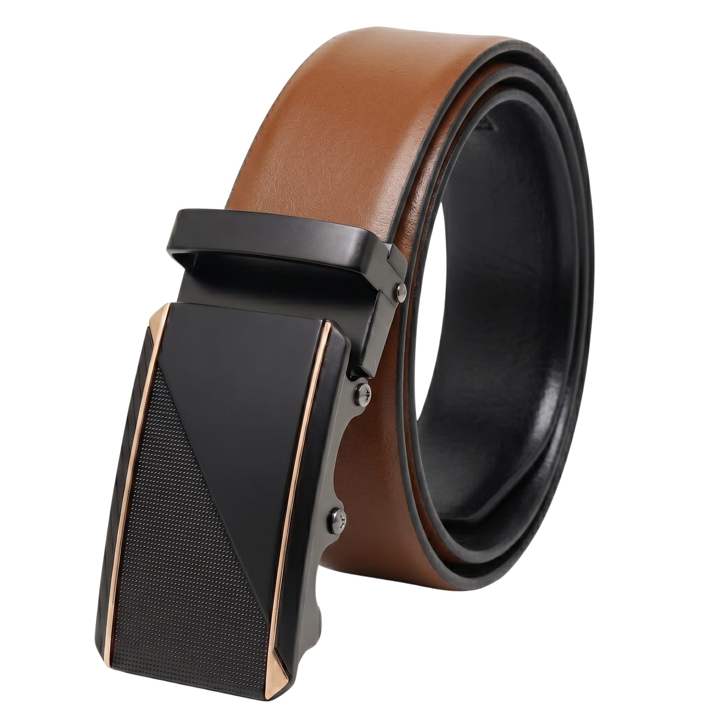 THE MEN THING Leather Belts Mens Genuine Leather Belt | 2 in 1 Reversible (Brown & Black) (1 Pc.) - VELARO -TRION