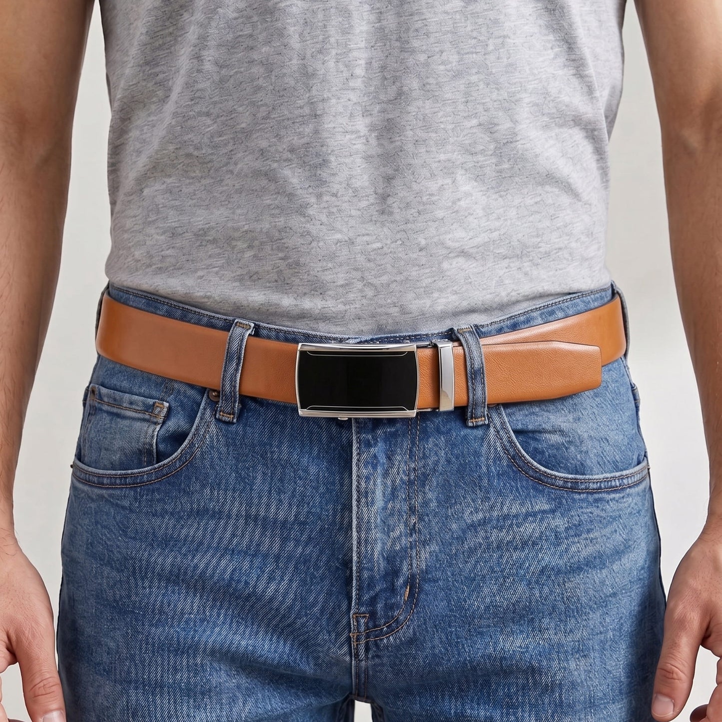 THE MEN THING Leather Belts Mens Genuine Leather Belt | 2 in 1 Reversible (Brown & Black) (1 Pc.) - VELARO - VELMIR