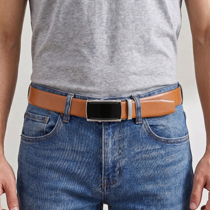 THE MEN THING Leather Belts Mens Genuine Leather Belt | 2 in 1 Reversible (Brown & Black) (1 Pc.) - VELARO - VELMIR