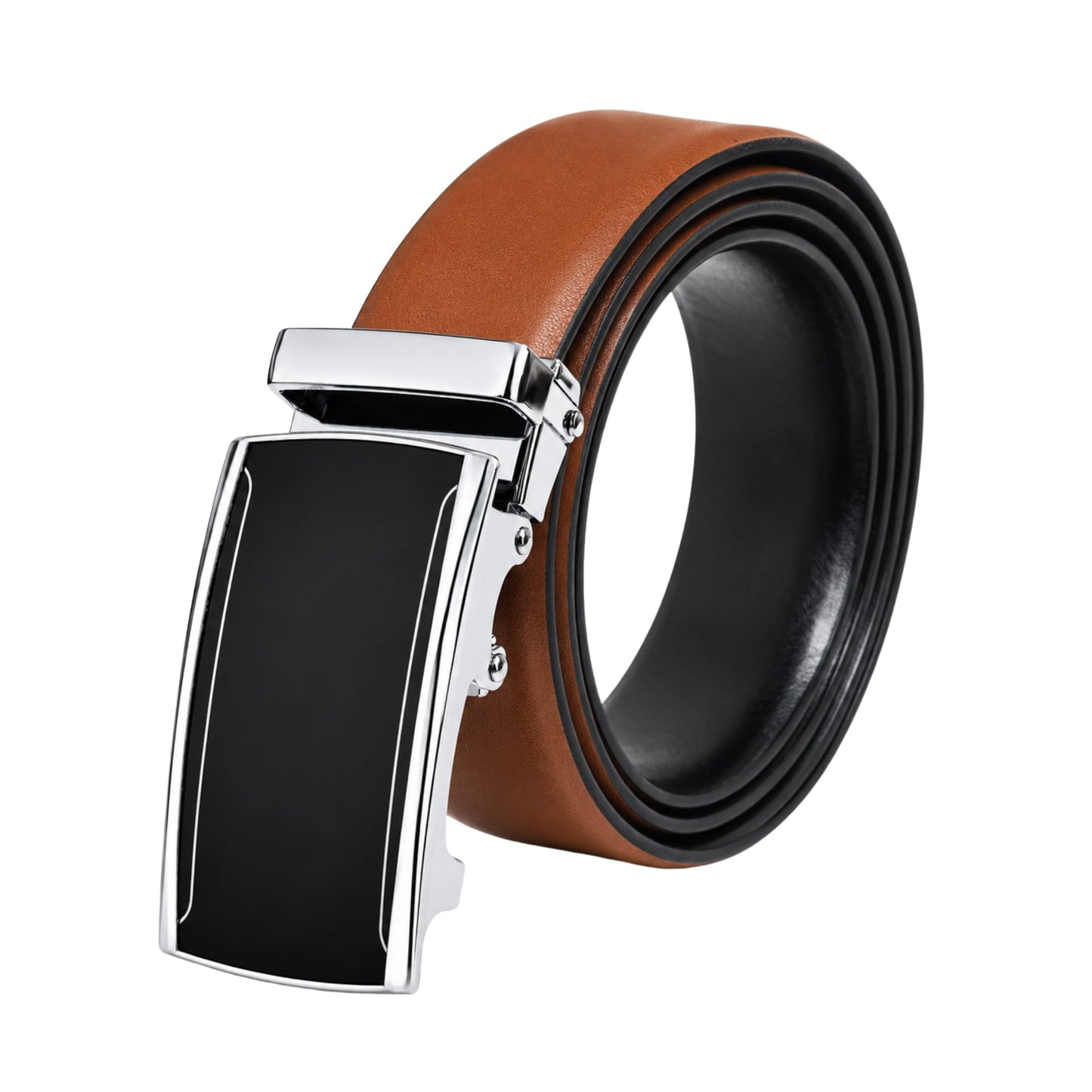 THE MEN THING Leather Belts Mens Genuine Leather Belt | 2 in 1 Reversible (Brown & Black) (1 Pc.) - VELARO - VELMIR