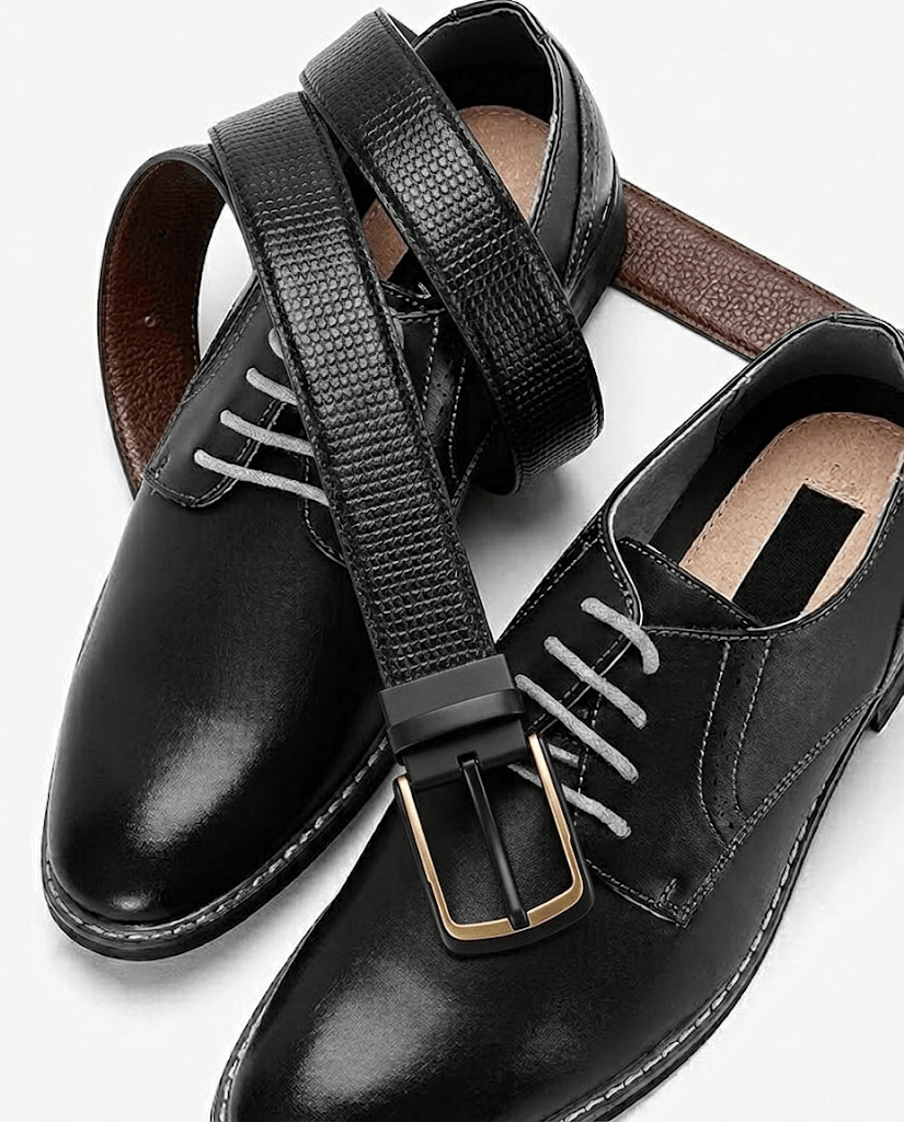 THE MEN THING Leather Belts Mens Genunie Leather Belt | 2 in 1 Reversible (Black & Brown) (1 Pc.) - VELNOX