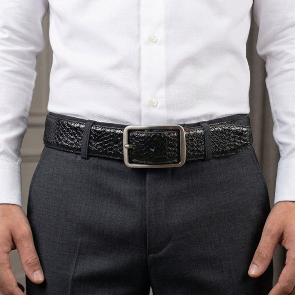 Mens Genuine Leather Belt | 2 in 1 Reversible (Black & Brown) (1 Pc.) - WEXARO