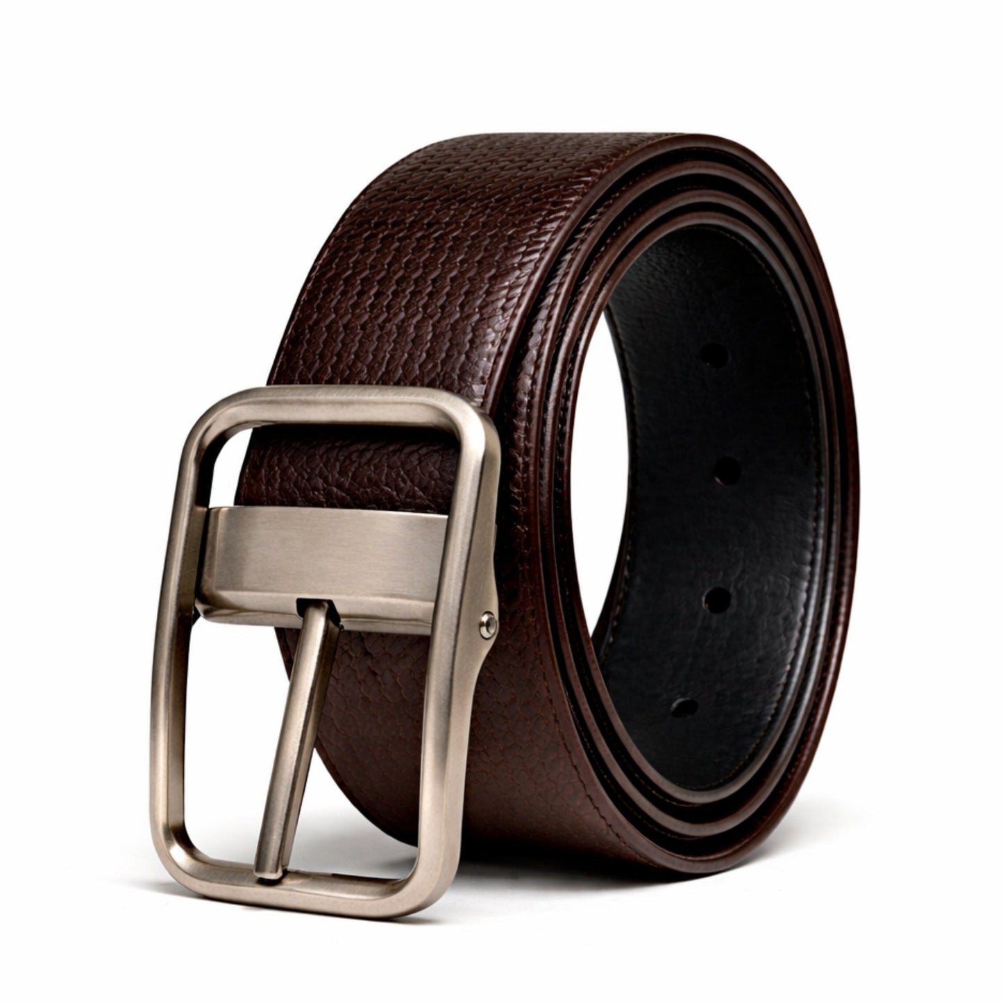 THE MEN THING Leather Belts NOIRX BROWN - Premium Genuine Leather Reversible Belt for Men & Boys | Durable & Stylish for Everyday Wear