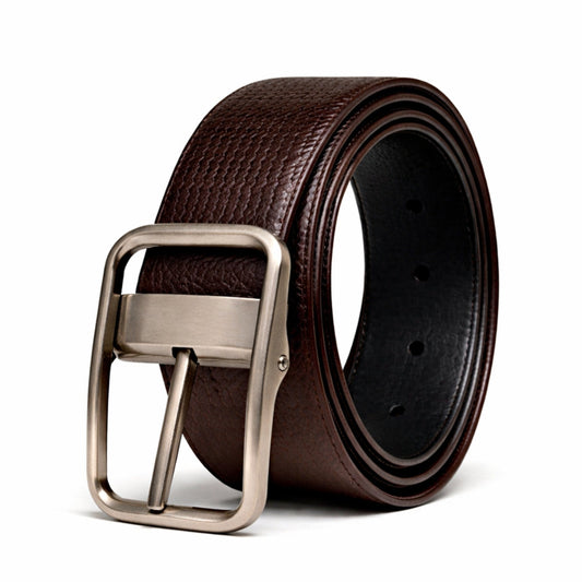 THE MEN THING Leather Belts NOIRX BROWN - Premium Genuine Leather Reversible Belt for Men & Boys | Durable & Stylish for Everyday Wear