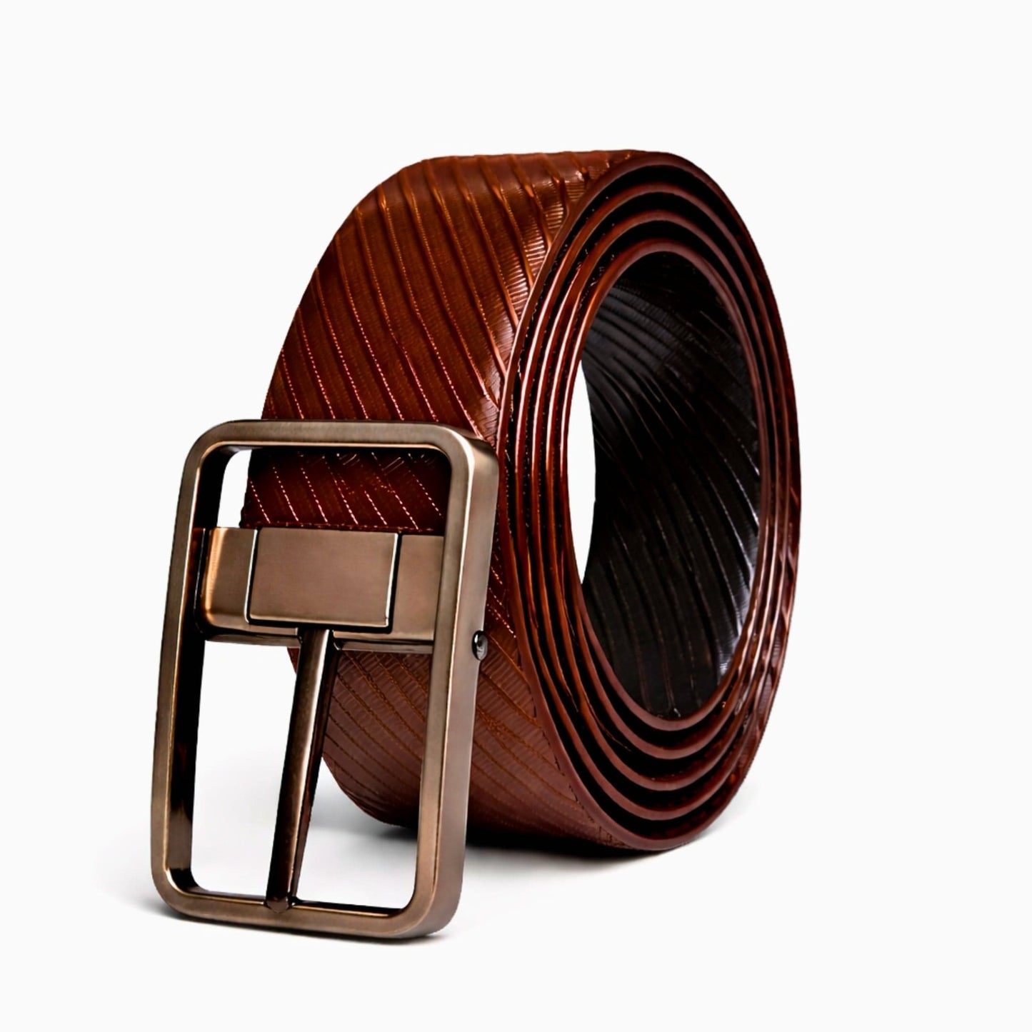 THE MEN THING Leather Belts ONYX DUO  BROWN - Premium Genuine Leather Reversible Belt for Men & Boys | Durable & Stylish for Everyday Wear