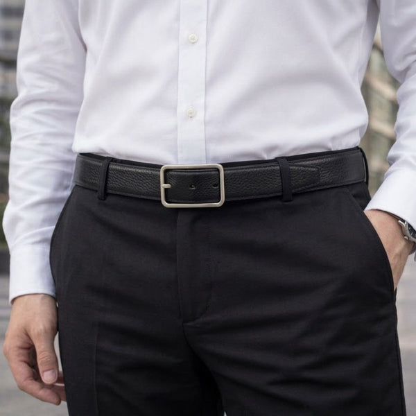 Mens Genuine Leather Belt | 2 in 1 Reversible (Black & Brown) (1 Pc.) - TANERO
