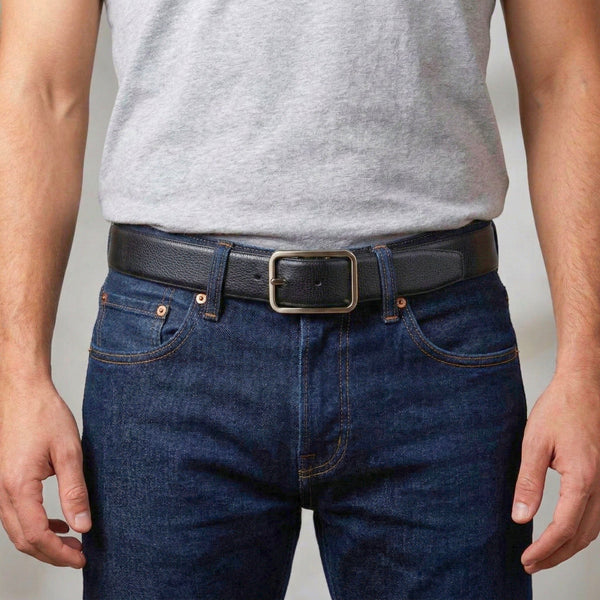 Mens Genuine Leather Belt | 2 in 1 Reversible (Black & Brown) (1 Pc.) - URBAN EMPEROR