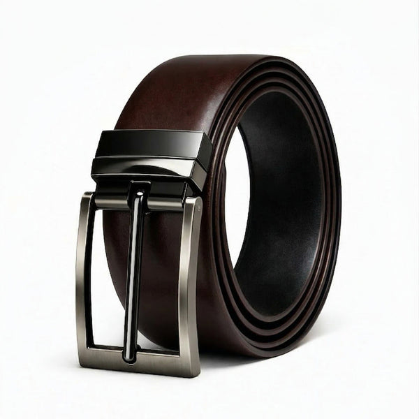 VANTHOR BROWN - Premium Genuine Leather Reversible Belt for Men & Boys | Durable & Stylish for Everyday Wear