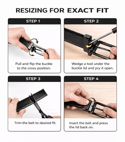 THE MEN THING Leather Belts VANTHOR BROWN - Premium Genuine Leather Reversible Belt for Men & Boys | Durable & Stylish for Everyday Wear