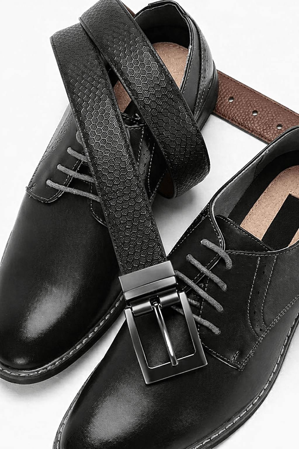 THE MEN THING Leather Belts VELTRON BLACK - Premium Genuine Leather Reversible Belt for Men & Boys | Durable & Stylish for Everyday Wear