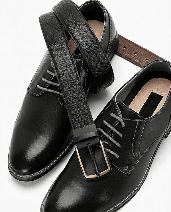 Mens Genuine Leather Belt | 2 in 1 Reversible (Black & Brown) (1 Pc.) - WOVENLUX