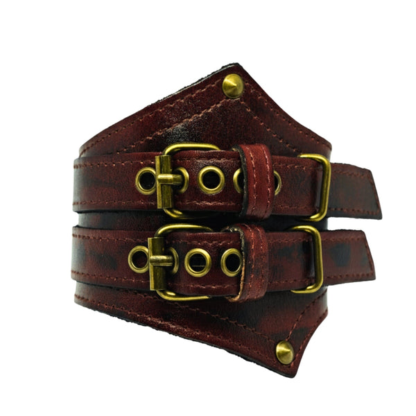 CRIMSON REBEL - 55mm Genuine Leather Adjustable Bracelet for Men & Boys (8-8.5-9 inch)
