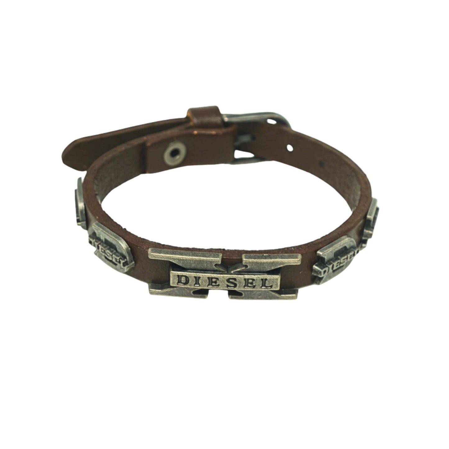 THE MEN THING Leather Bracelet DIESEL REBEL - 14mm Black Genuine Leather Adjustable Bracelet for Men & Boys (9.8 inch)