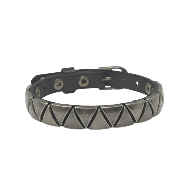 DRAKKAR REIGN - 10mm Black Genuine Leather Adjustable Bracelet for Men & Boys (9.5 inch)