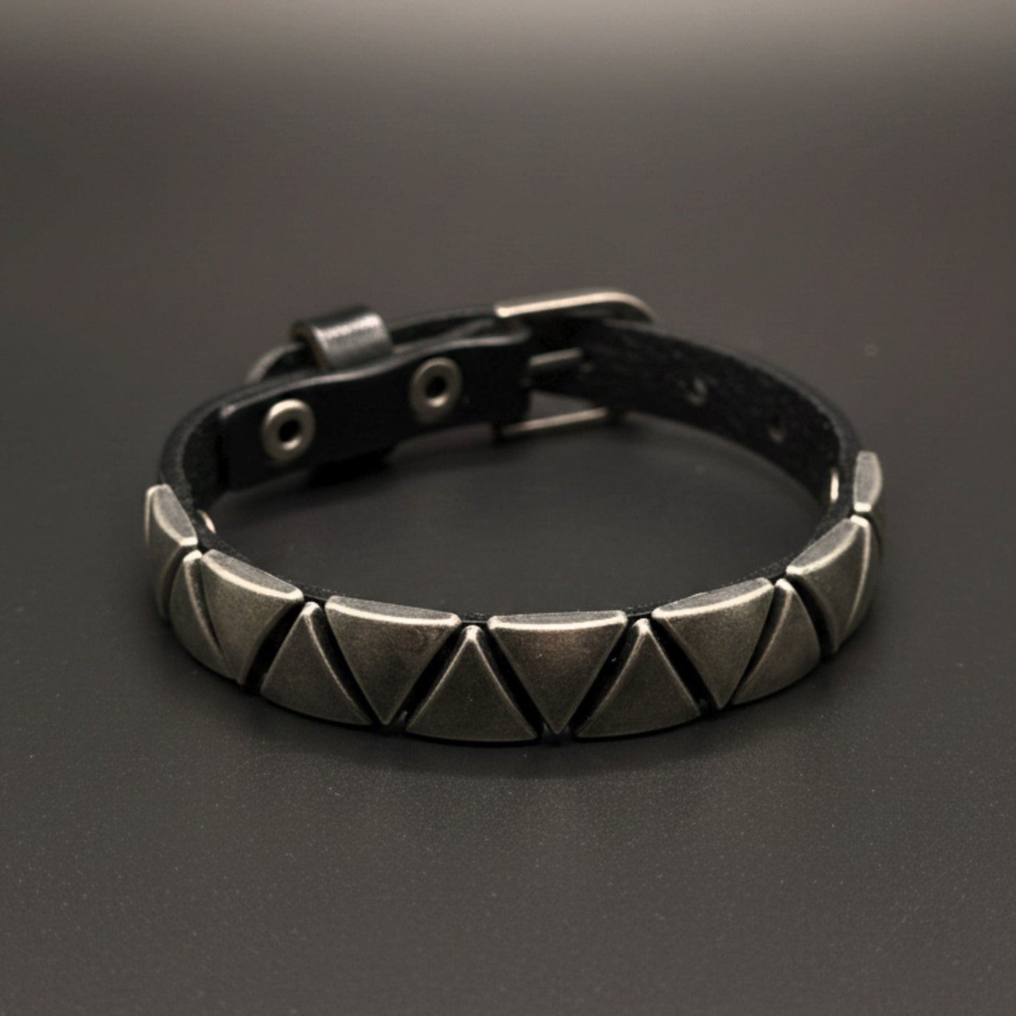 THE MEN THING Leather Bracelet DRAKKAR REIGN - 10mm Black Genuine Leather Adjustable Bracelet for Men & Boys (9.5 inch)