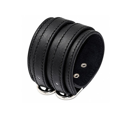 THE MEN THING Leather Bracelet DUSKFANG STRAP BLACK - Genuine Braided Leather Bracelet Set for Men & Boys (8 inch)