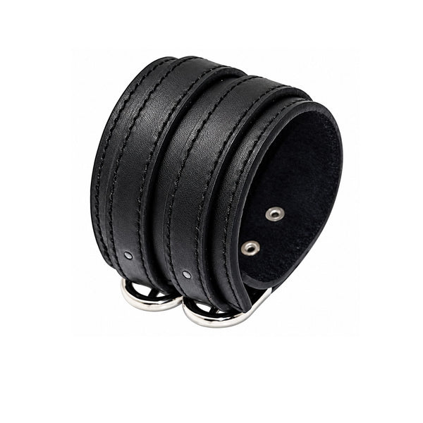 DUSKFANG STRAP BLACK - Genuine Braided Leather Bracelet Set for Men & Boys (8 inch)