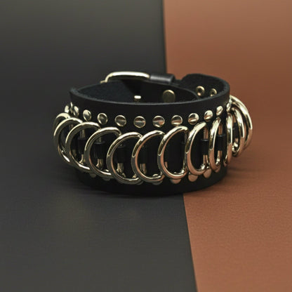 THE MEN THING Leather Bracelet EMBER LOOP - 38mm Genuine Leather Adjustable Bracelet for Men & Boys (9.5 inch)