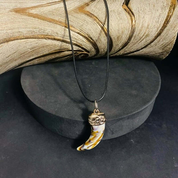 HARMONY HUES - Multi Color Ivory Dangle Pendant Necklace Black Lobster Claw Adjustable Necklace for Men and Boys (18 inch)