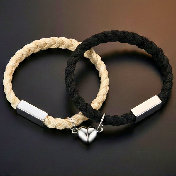 HEARTSTRING - Bracelet with Heart Charm for Men and Women Adjustable Couples Bracelet